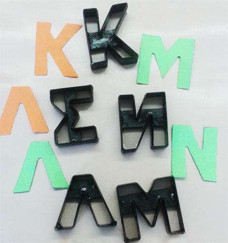 Cutting Molds for Letters